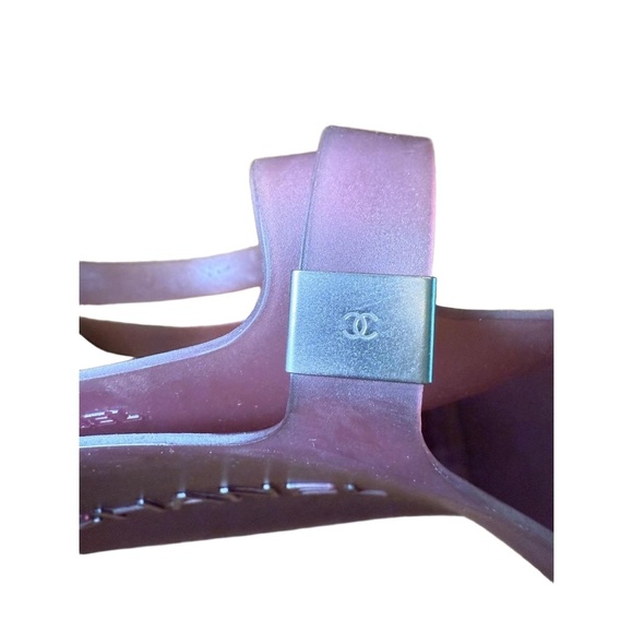 Chanel Purple Jelly Embossed Logo Tote Bag - Picture 2 of 6